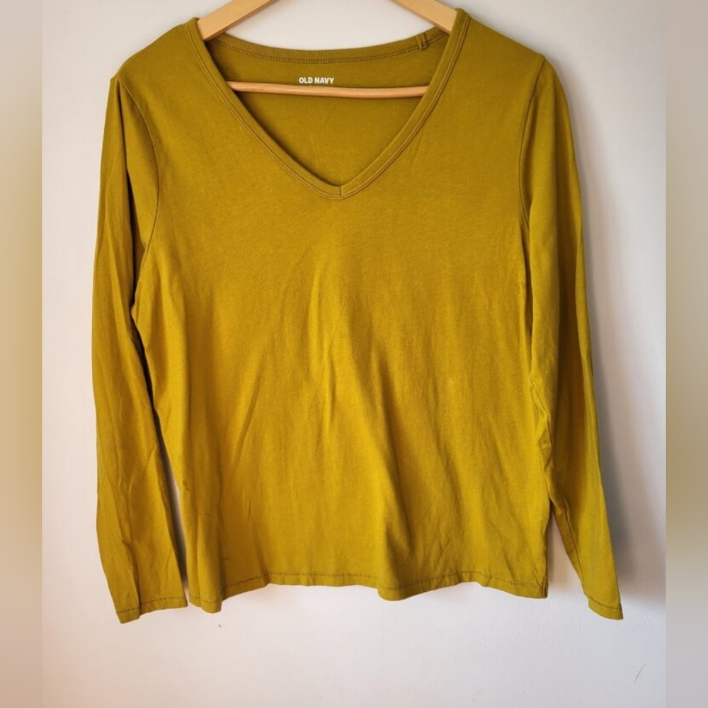 🎁 Free With Any Purchase - Old Navy Women's Mustard Long Sleeve Top